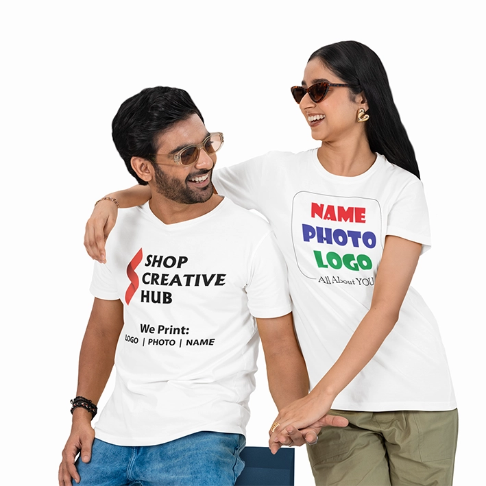 Couple White T Shirt 
